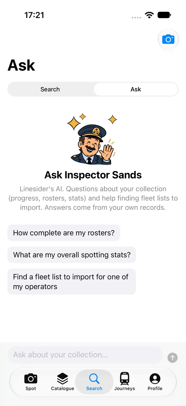 Ask Inspector Sands: suggested questions about your collection.
